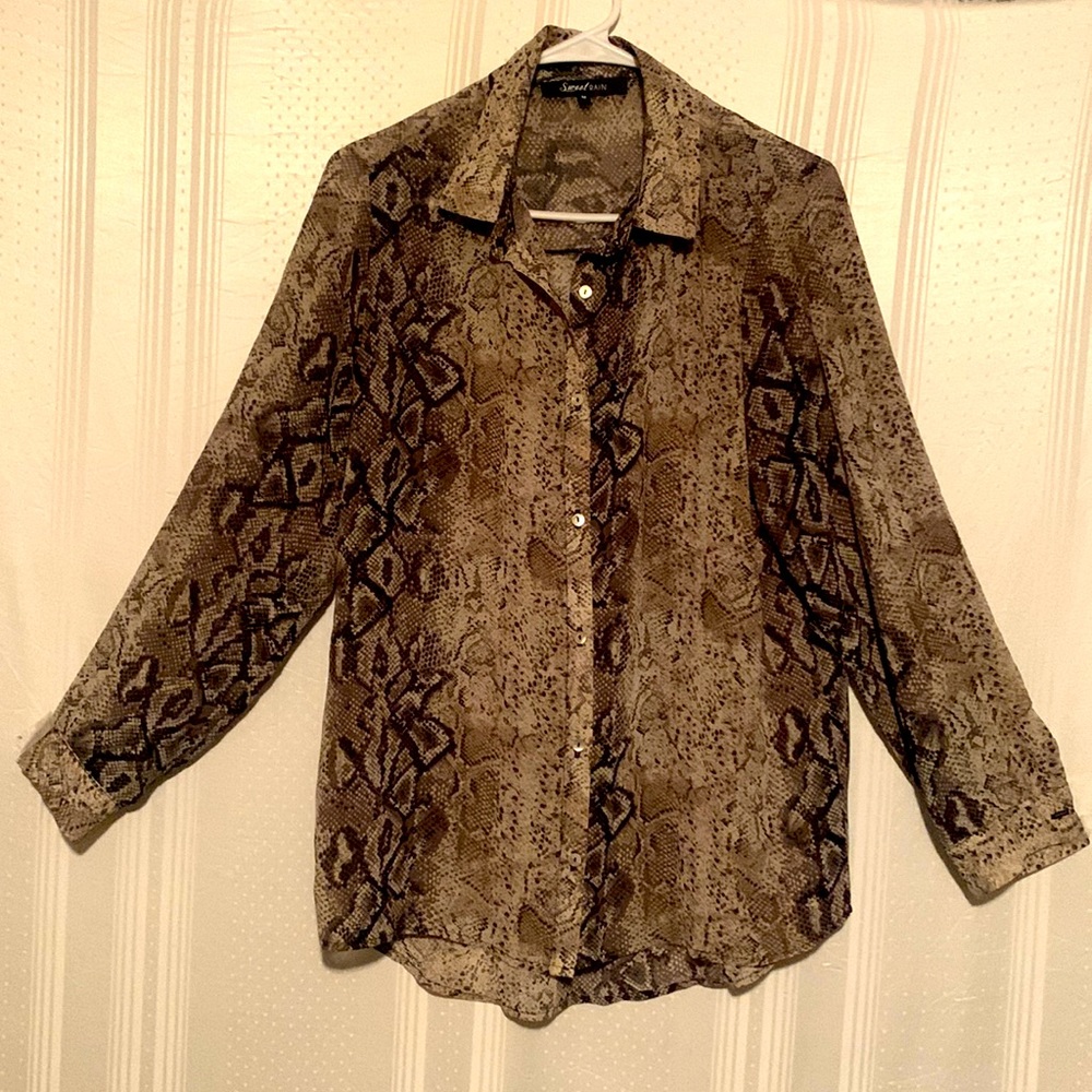 Sweet Rain Button Down Blouse